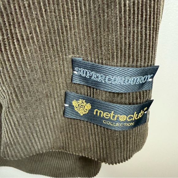NWT Metro Club Collection Dark Brown Corduroy Blazer Academia Professor Mens 46L - Picture 11 of 13